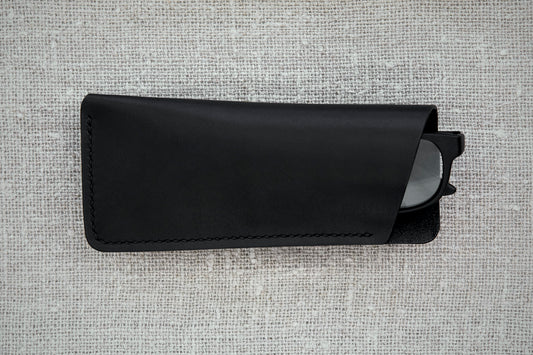 Henry glasses sleeve in full-grain leather handmade in Western Australia
