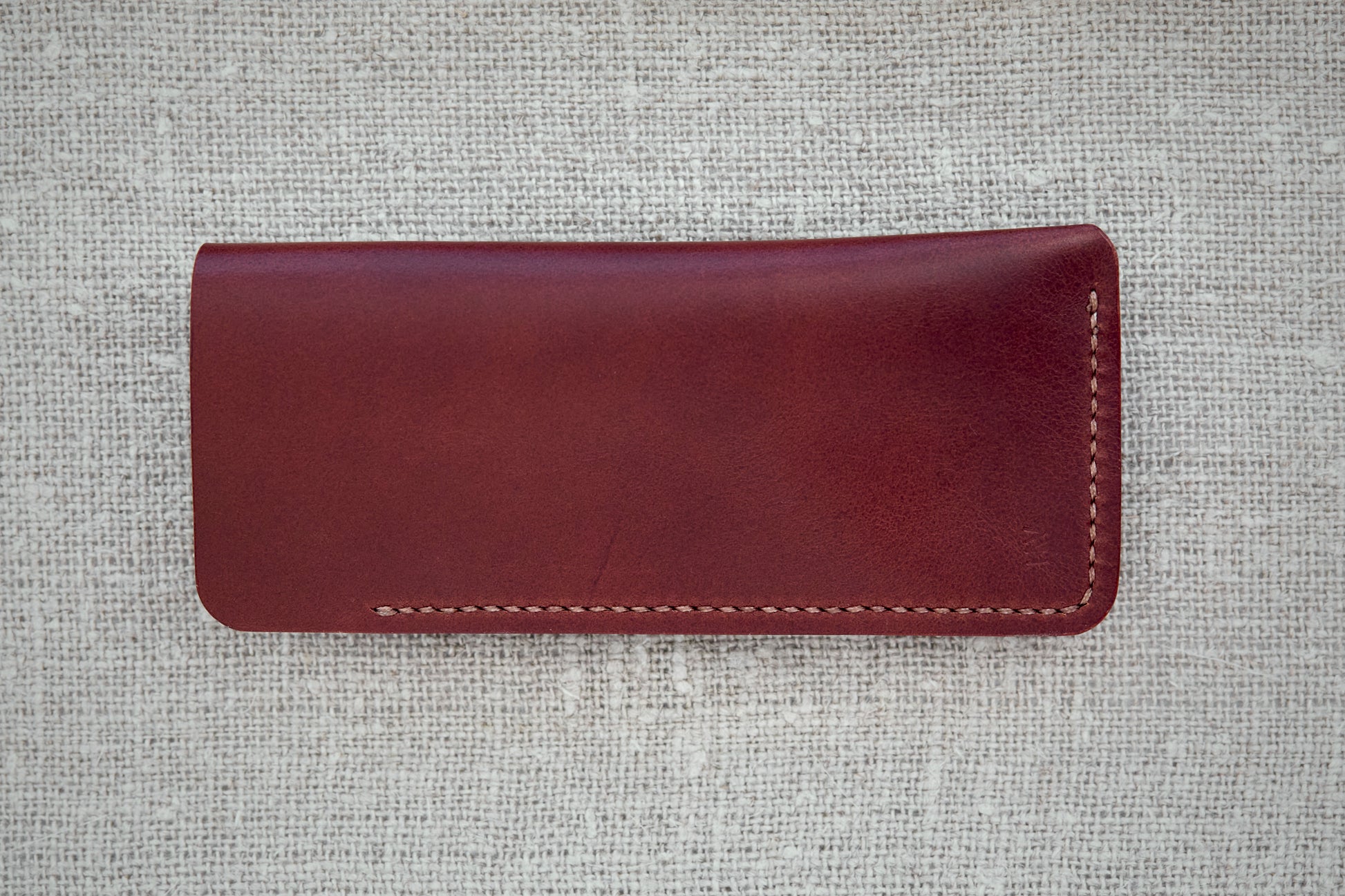 Henry glasses sleeve in full-grain leather handmade in Western Australia