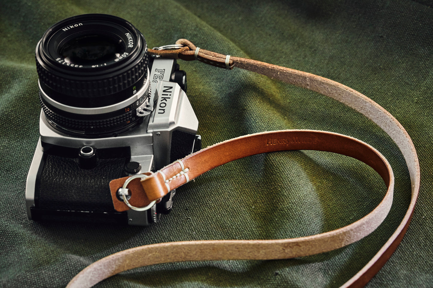 Leather camera strap by Henry and Wilde
