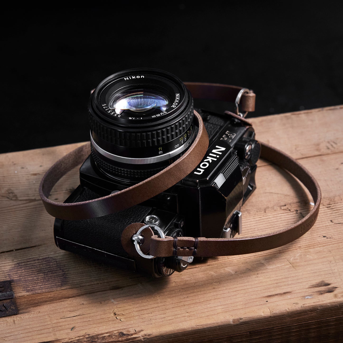Vincent minimal leather camera strap handmade in Western Australia by Henry and Wilde