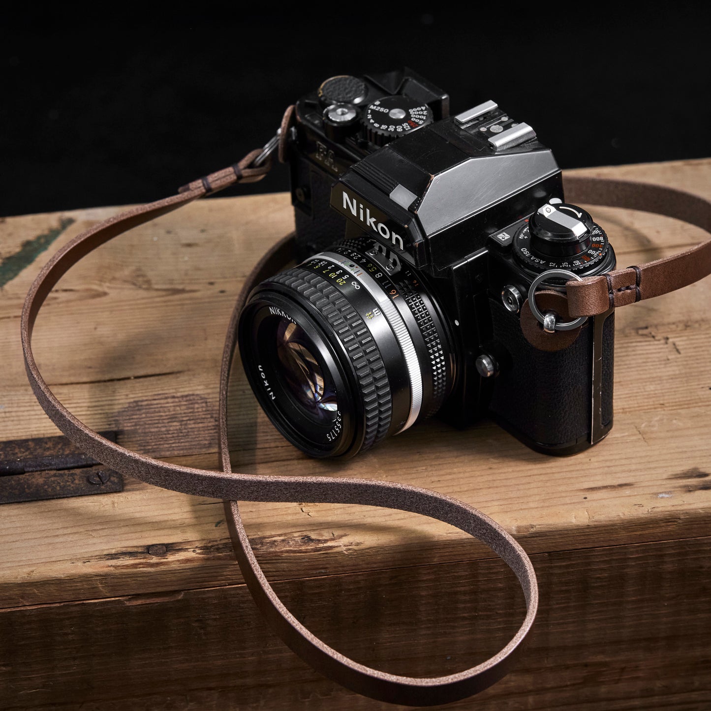 Vincent minimal leather camera strap handmade in Western Australia by Henry and Wilde